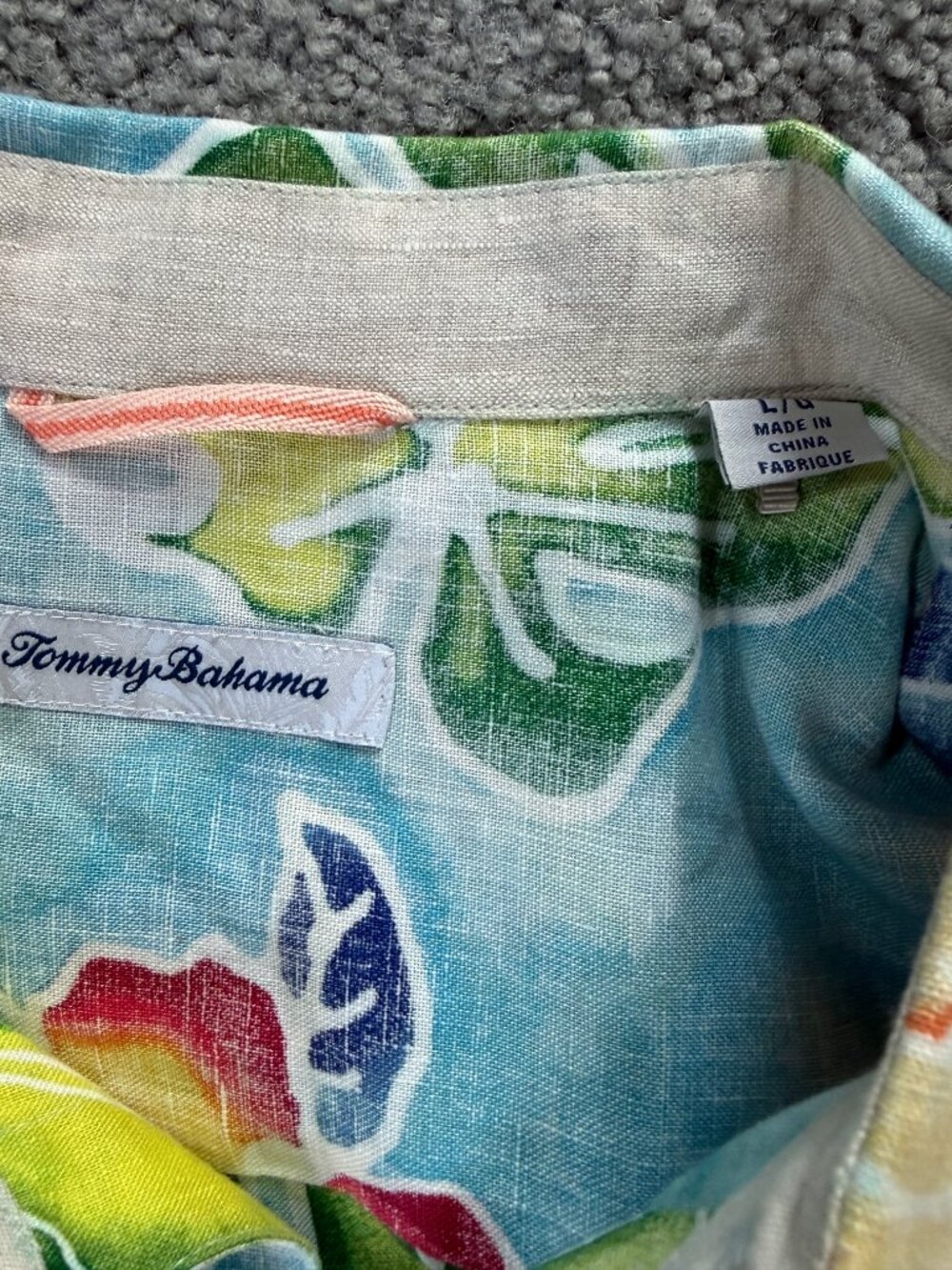 Tommy Bahama Fiesta Keys Linen Shirt - color "Blue Crush" - Men's Size L - NWOT - Picture 5 of 12